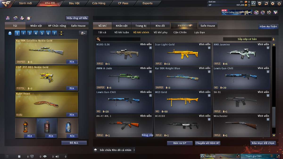 shop acc cf uy tin gia re